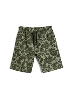 Koton Jungen Palm Printed Drawstring Shorts, Khaki Design (03i), 4-5 Jahre EU von Koton