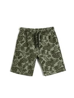 Koton Jungen Palm Printed Drawstring Shorts, Khaki Design (03i), 5-6 Jahre EU von Koton