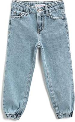 Koton Mädchen Jogger Denim Trousers Cotton Pants, Indigo (Lin), 6-7 Jahre EU von Koton