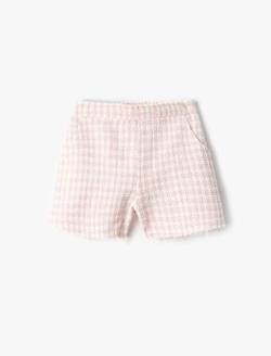 Koton Mädchen Tweed Pocket Detail Cotton Shorts, Pink Check (2c7), 11-12 Jahre EU von Koton