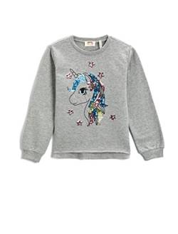 Koton Mädchen Unicorn Print Crew Neck Sweatshirt, Grau (031), 11-12 Jahre EU von Koton