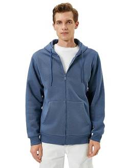 Koton Men Basic Zipper Pocket Detail Hooded Sweat von Koton