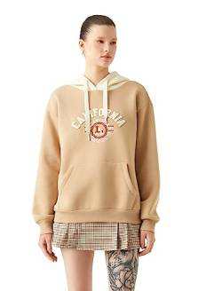 Koton Women Kangaroo Pocket Detail Varsity Printed Hoodie von Koton