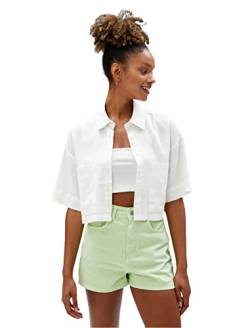 Koton Women Linen Viskon Mix Pocket Detail Crop Shirt von Koton