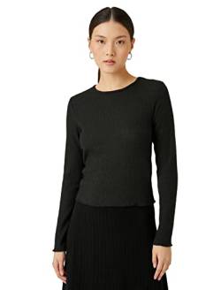 Koton Women Long Sleeve Ribbed Crew Neck T-Shirt von Koton