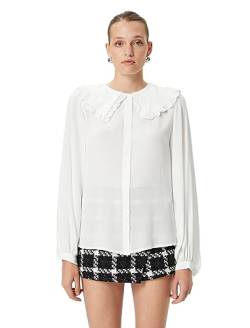 Koton Women Peter Pan Neck Ruffle Button Detail Long Sleeve Shirt von Koton