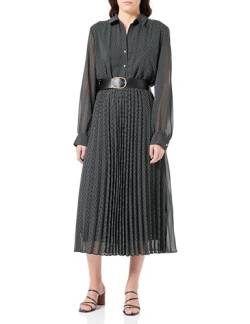 Koton Women Shirt Neck Long Sleeve Belted Polka Dotted Maxi Dress von Koton