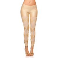 Leggings mit Schleifen und transparentem Mesh von KouCla