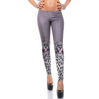 Party Damen Stretch Leggings Hüfthose mit Leo Print von KouCla