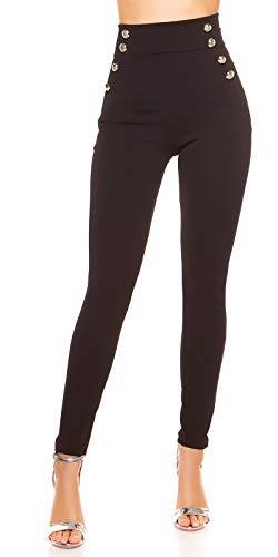 Koucla High Waist Leggings Hose Business Stoffhose Matrosen Look XL von Koucla