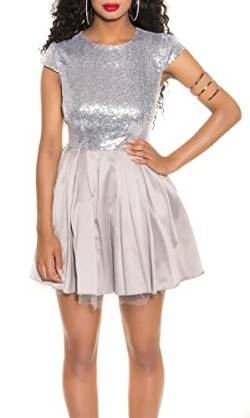 Koucla Rückenfrei Glitzer Pailletten Petticoat Party Minikleid L von Koucla