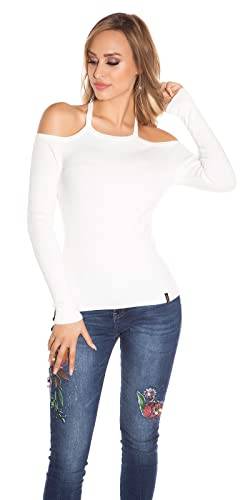 Reizvoller Strick-Pullover im aufregenden Cold Shoulder-Style S von Koucla