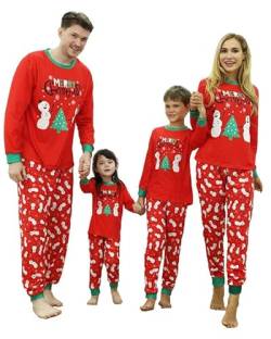 Kouric Schlafanzug Weihnachten Familie, Schneemann Weihnachts Pyjama Baby Jumpsuit, Schlafanzug Weihnachten Langarm Onesie, Einteiler Pyjama Baby,Geschenkideen Weihnachten 2023,Baby-75 von Kouric