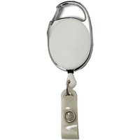 Kranholdt Schlüsselanhänger Jojo / Ausweishalter / Ausweisclip ovale Form (10-tlg), Metallumrandung, Druckknopfschlaufe von Kranholdt