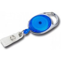 Kranholdt Schlüsselanhänger Jojo / Ausweishalter / Ausweisclip ovale Form (10-tlg), Metallumrandung, Druckknopfschlaufe von Kranholdt
