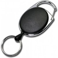 Kranholdt Schlüsselanhänger Jojo / Ausweishalter / Ausweisclip ovale Form (10-tlg), Metallumrandung, Schlüsselring von Kranholdt