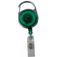 Kranholdt Schlüsselanhänger Jojo / Ausweishalter / Ausweisclip runde Form (10-tlg), Metallumrandung, Druckknopfschlaufe von Kranholdt