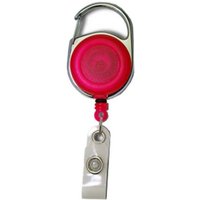 Kranholdt Schlüsselanhänger Jojo / Ausweishalter / Ausweisclip runde Form (100-tlg), Metallumrandung, Druckknopfschlaufe von Kranholdt