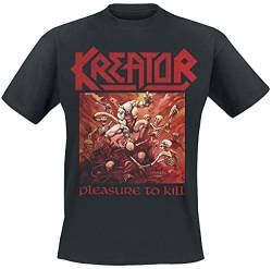 Kreator Pleasure to Kill Männer T-Shirt schwarz S 100% Baumwolle Band-Merch, Bands von Kreator