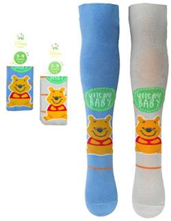 Krebo - Baby Strumpfhose in Grau oder Blau - Winnie The Pooh - Disney (Grau, 80/86) von Krebo