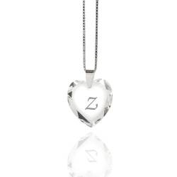 Damen Halskette 925 Sterling Silber mit SWAROVSKI ELEMENTS Herz Crystal Buchstabe" Z " von Kristallwerk