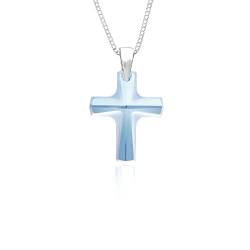 Kreuzkette mit Swarovski Elements Anhänger 925 Sterling Silber Kette mit Kreuz 45cm für Damen und Mädchen … von Kristallwerk