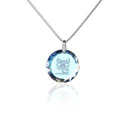 Silberkette Halskette 925 Silber Sternzeichen Tierkreiszeichen Skorpion hergestellt mit Swarovski®Kristall von Kristallwerk