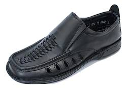Kristian Shoes 012 - Herren Sandalen Slipper aus Leder für den Sommer - Schwarz 42 von Kristian Shoes