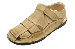 Kristian Shoes 02 - Herren Geschlossene Sandalen Slipper aus Leder für den Sommer Khaki 41 von Kristian Shoes