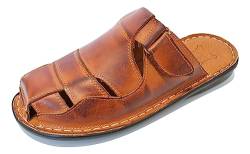 Kristian Shoes 33 - Herren Pantoletten/Sandalen aus Leder für den Sommer - Braun 45 von Kristian Shoes