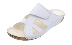 Kristian Shoes 400 - Damen Sandalen Pantoletten aus Leder für den Sommer Weiß 40 von Kristian Shoes