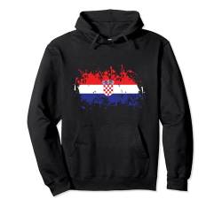 Kroatien Flagge Hrvatska Land Kroate Kroatisch Deko Croatia Pullover Hoodie von Kroatische Fahne Wappen Kroatin Zagreb Fun Europa