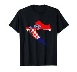 Kroatien Flagge Hrvatska Land Kroate Kroatisch Deko Croatia T-Shirt von Kroatische Fahne Wappen Kroatin Zagreb Fun Europa