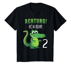 Kinder Ich bin 2 Jahre Alt Krokodile 2. Geburtstag Zoo T-Shirt von Krokodile Geburtstag für Jungen & Mädchen