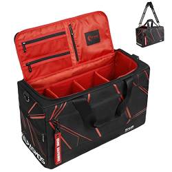 Sneaker Reisetasche/Schuhkoffer für Reise/Turnbeutel/Sporttasche, eine multifunktionale Reisetasche mit 3 verstellbaren Trennwänden, & Schultergurt, Future Light Red, Sneaker-Tasche von Krone Kalpasmos