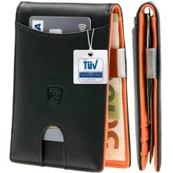 Kronenschein® Slim Wallet mit RFID Schutz I Geldbörse Herren & Damen klein I Portmonee mit Geldklammer I Mini Geldbeutel I Kartenetui I Karten Portemonnaie I Kreditkartenetui von Kronenschein