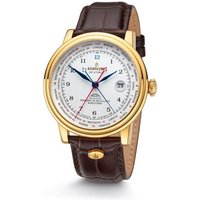 Kronsegler Automatikuhr "Fernando de Magallanes" Worldtimer Herren Armbanduhr m. Lederband, mit GMT von Kronsegler