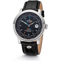 Kronsegler Automatikuhr "Fernando de Magallanes" Worldtimer Herren Armbanduhr m. Lederband, mit GMT von Kronsegler