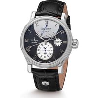 Kronsegler Automatikuhr Isaac Newton stahl-schwarz Herrenuhr Lederband 43 mm von Kronsegler