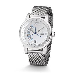 Kronsegler Vertigo Automatik Herren Armbanduhr Stahl silbern mit Milanaiseband von Kronsegler