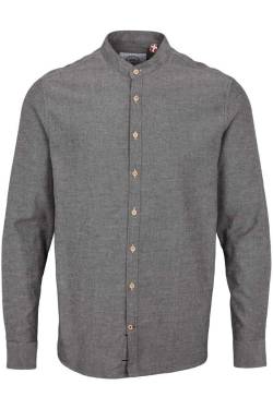 Kronstadt Dean Slim Fit Flanellhemd grau, Einfarbig von Kronstadt