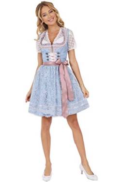 Krüger Dirndl Romi 50er Länge hellblau Schürze Spitze (hellblau, 38) von Krüger Dirndl