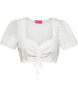 Krüger Dirndlbluse 31160 Märchenhaft Ecru Creme Spitze (Ecru, 46) von Krüger Dirndl