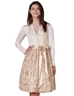 Krüger Dirndl Klarissa Spitzenschürze 411565 | Beige - 60cm 46 von Krüger Madl