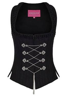 Krüger Madl Damen Dirndl Mieder schwarz, 4-SCHWARZ, 34 von Krüger Madl