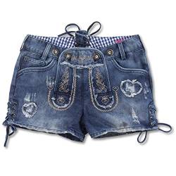 Krüger Damen Trachten Jeans Shorts Hotpants MADL, Farbe:Denim;Größe:44 von Krüger