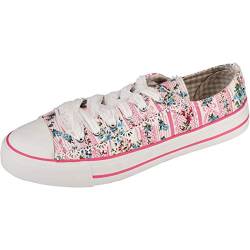 Krüger MADL Damen Trachtensneaker Flower Power | Trachtenschuh | Modell: 4705-33 Pink | (38 EU, Pink) von Krüger