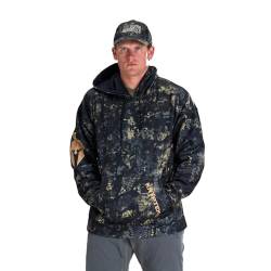 Kryptek Herren Tartaros Hoodie, Stealthy Camo Pull Over Sweatshirt mit Spartan Logo, Nox/Schwarz, XL von Kryptek