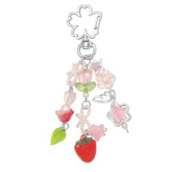 Kryzalite Y2K-Schlüsselanhänger, süßer Schmetterling, Stern, Erdbeerbär, Kirschblüten, Schlüsselanhänger, Charms für Frauen, Mädchen, Geldbörse Geschenke von Kryzalite