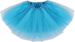 Ksnnrsng Damen Tütü Rock Minirock 3 or 5 Lagen Petticoat Tanzkleid Dehnbaren Tutu Rock Ballettrock Tüllrock für Party (Blau) von Ksnnrsng
